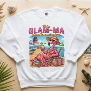 Fabulous Flamingo Glam - Ma Cruise T-Shirt - Funny Vacation Gift for Grandma - FlamingoAholic