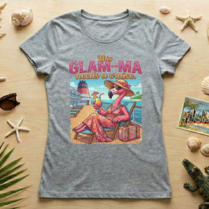 Fabulous Flamingo Glam - Ma Cruise T-Shirt - Funny Vacation Gift for Grandma - FlamingoAholic
