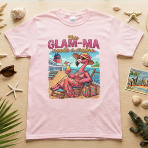 Fabulous Flamingo Glam - Ma Cruise T-Shirt - Funny Vacation Gift for Grandma - FlamingoAholic