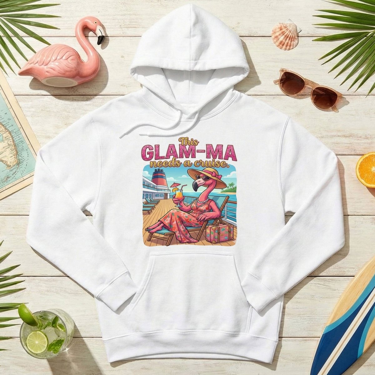 Fabulous Flamingo Glam - Ma Cruise T-Shirt - Funny Vacation Gift for Grandma - FlamingoAholic