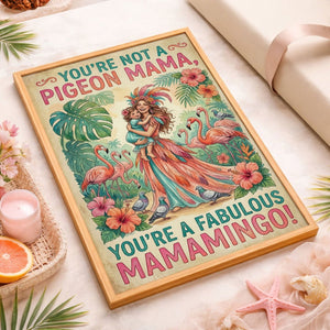 Fabulous Mamamingo & Child Poster – Tropical Flamingo Mom Wall Art - FlamingoAholic