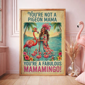 Fabulous Mamamingo Poster – Funny Flamingo Mom Tropical Wall Art - FlamingoAholic