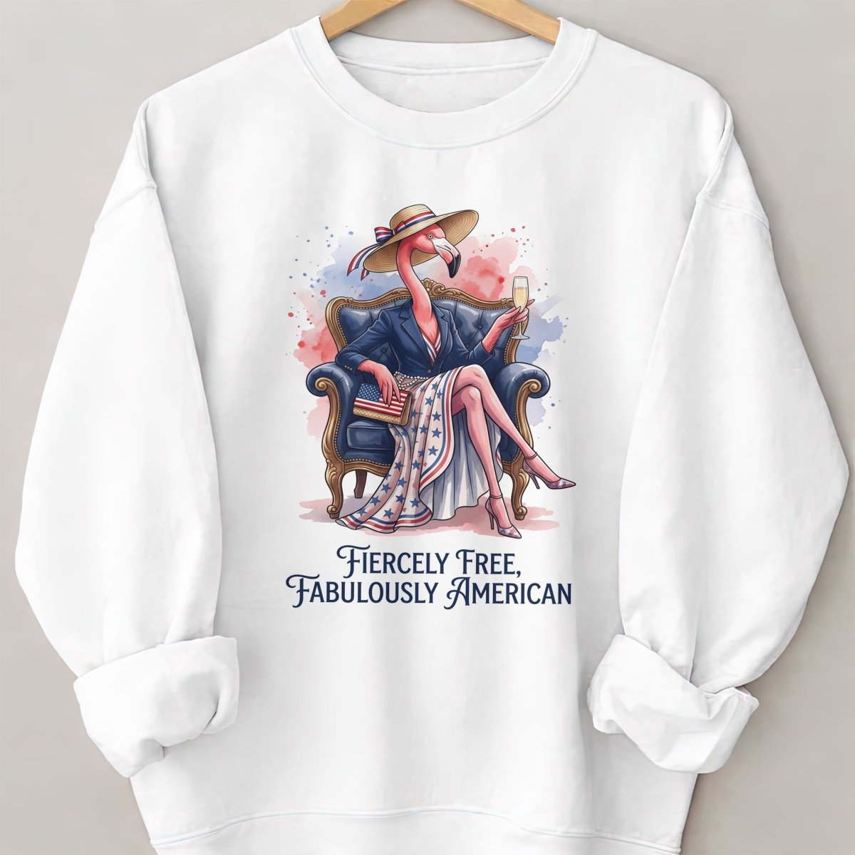 Fiercely Free Fabulously American Flamingo July 4th Shirt - FlamingoAholic