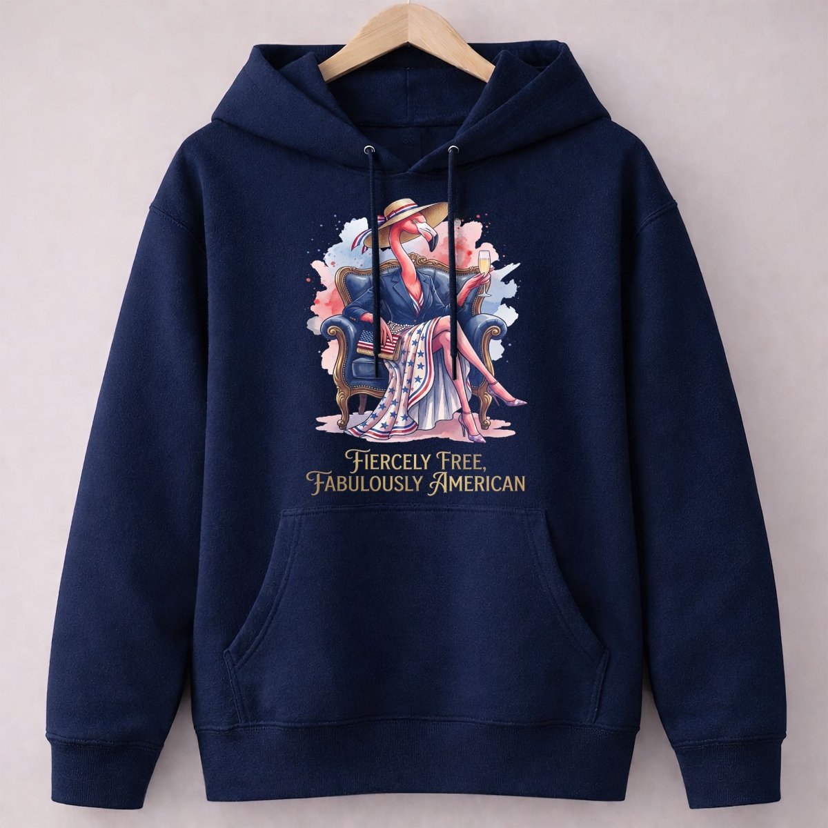 Fiercely Free Fabulously American Flamingo July 4th Shirt - FlamingoAholic