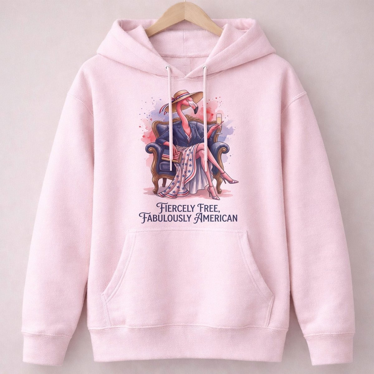 Fiercely Free Fabulously American Flamingo July 4th Shirt - FlamingoAholic