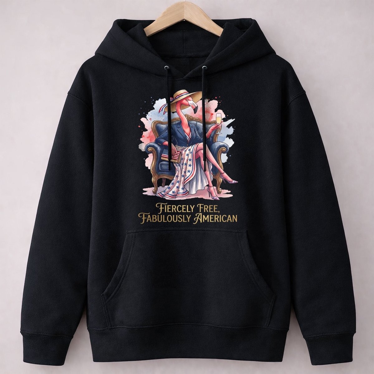 Fiercely Free Fabulously American Flamingo July 4th Shirt - FlamingoAholic