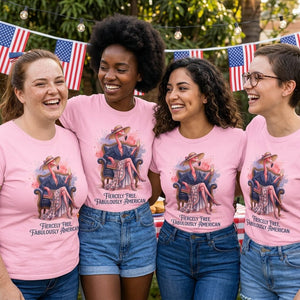 Fiercely Free Fabulously American Flamingo July 4th Shirt - FlamingoAholic