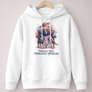 Fiercely Free Fabulously American Flamingo July 4th Shirt - FlamingoAholic