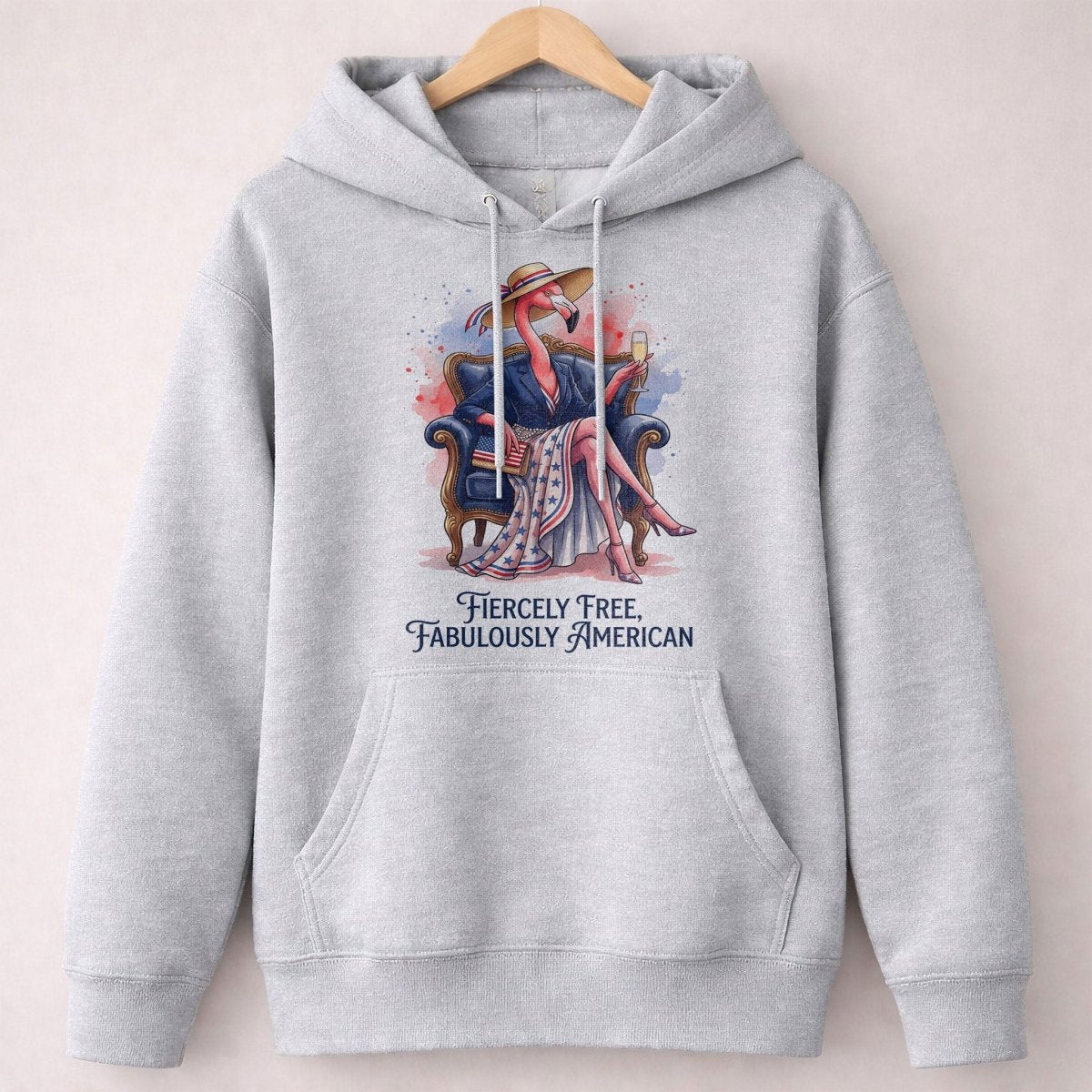 Fiercely Free Fabulously American Flamingo July 4th Shirt - FlamingoAholic