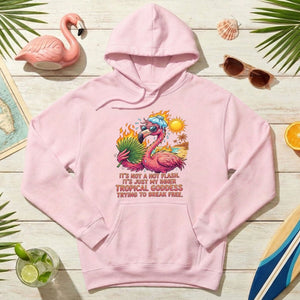 Fiery Tropical Goddess Flamingo Shirt - Funny Menopause Hot Flash Tee Gift - FlamingoAholic