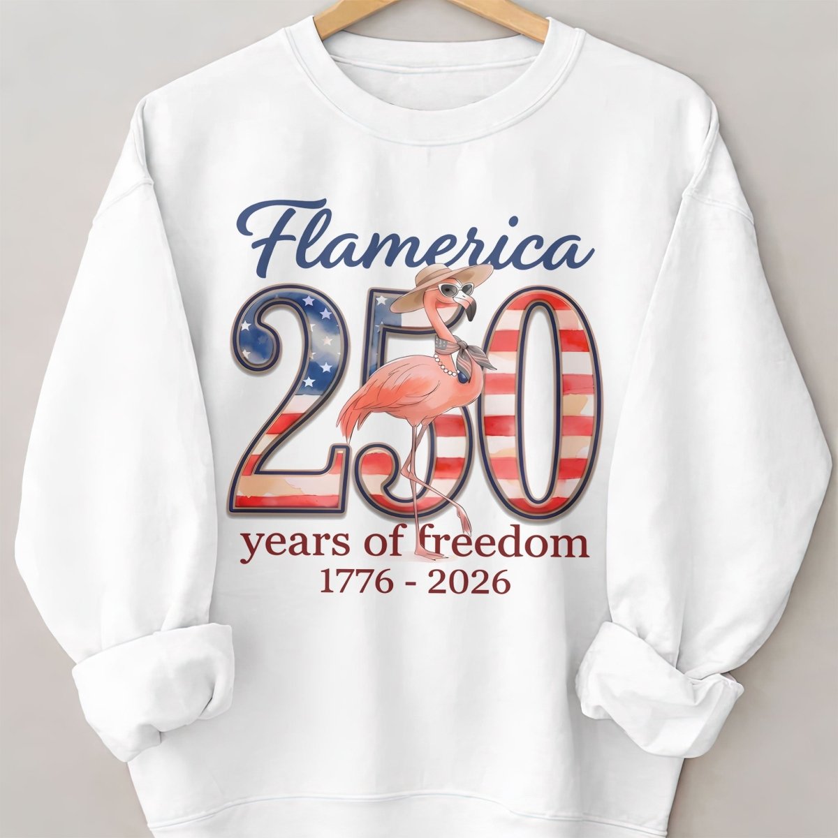 Flamerica 250 Years of Freedom - Patriotic Flamingo Summer T-Shirt - FlamingoAholic