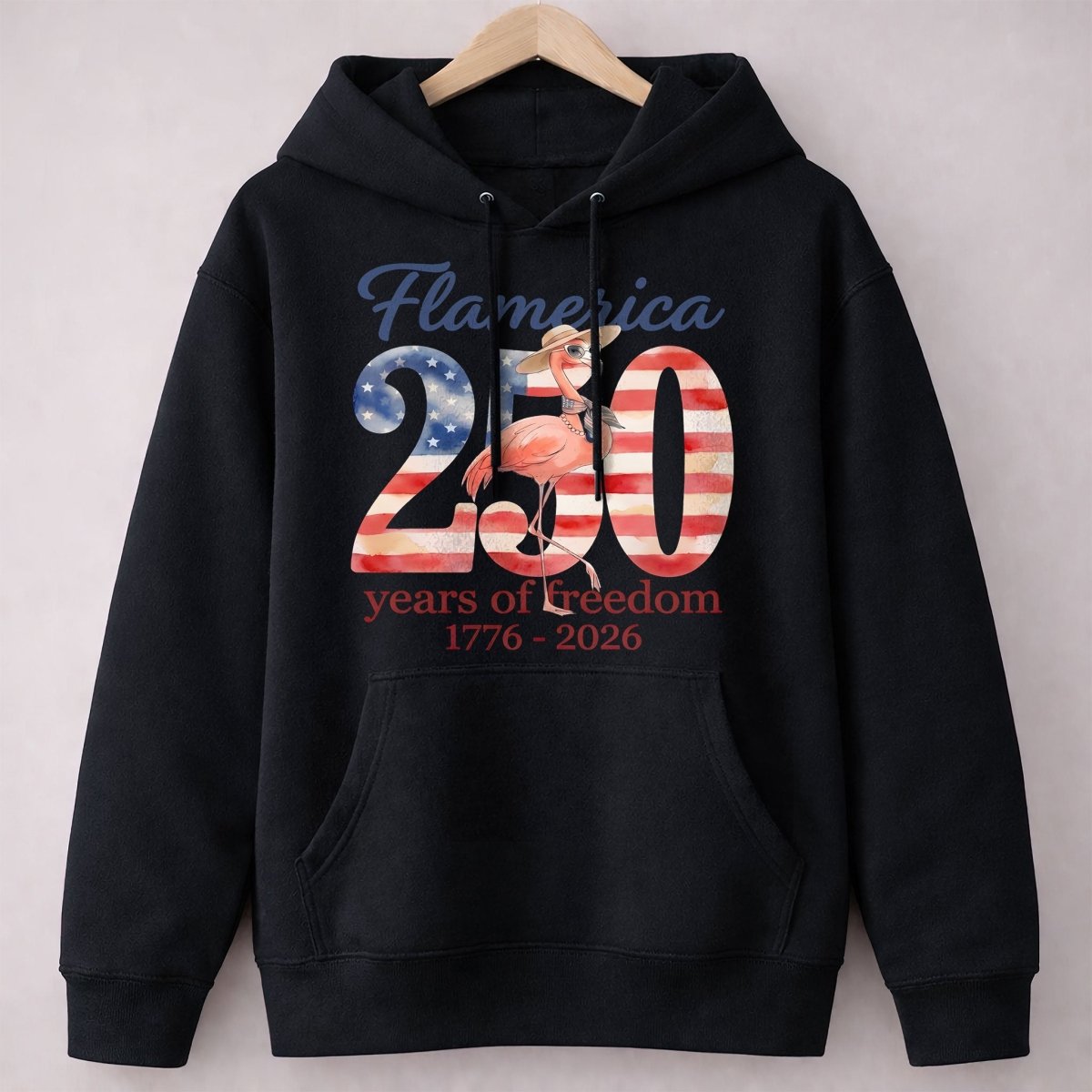Flamerica 250 Years of Freedom - Patriotic Flamingo Summer T-Shirt - FlamingoAholic