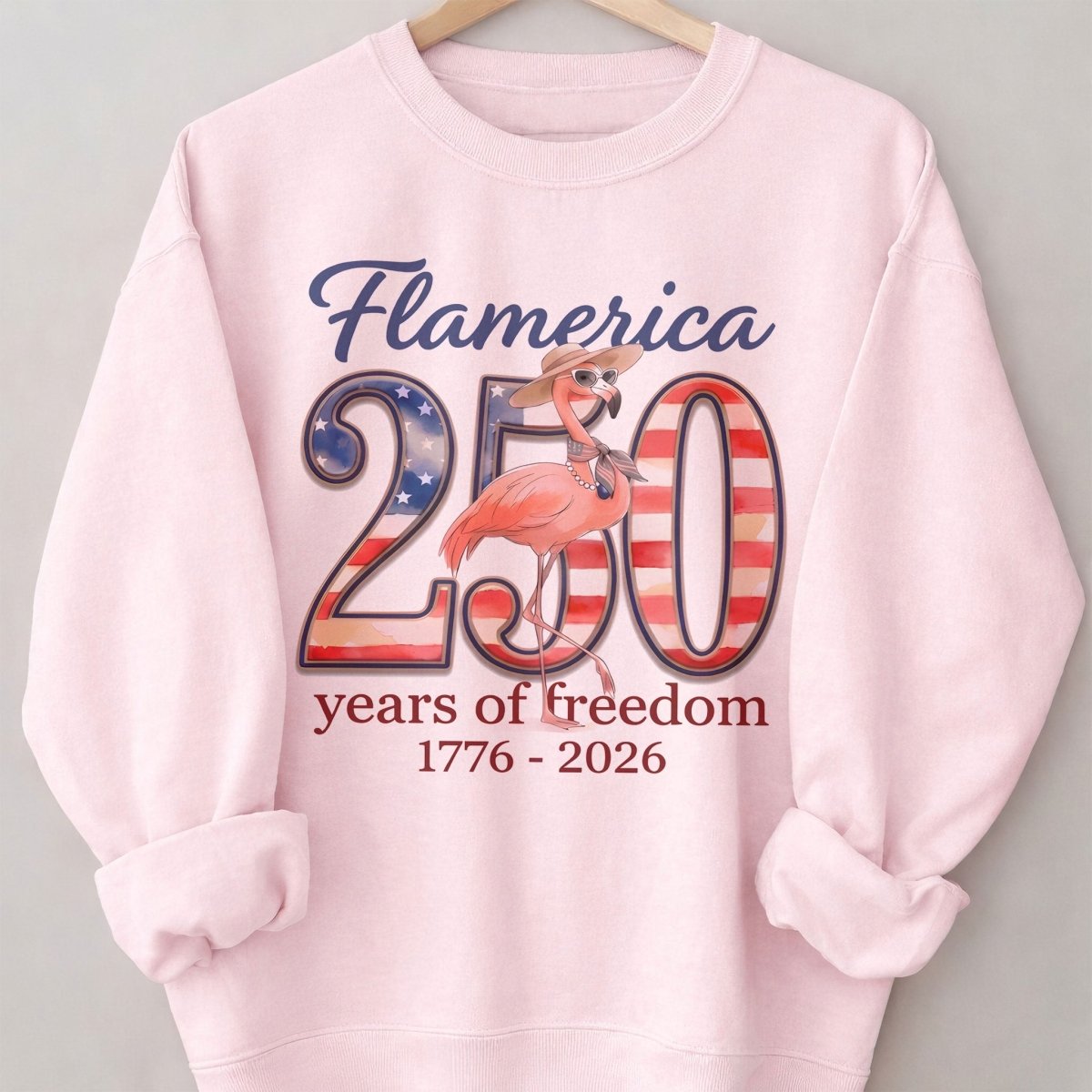 Flamerica 250 Years of Freedom - Patriotic Flamingo Summer T-Shirt - FlamingoAholic