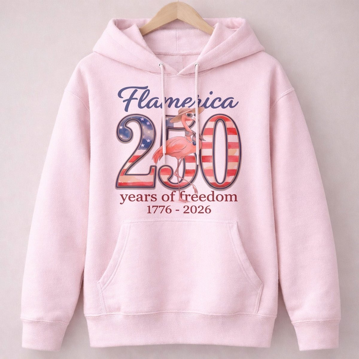Flamerica 250 Years of Freedom - Patriotic Flamingo Summer T-Shirt - FlamingoAholic