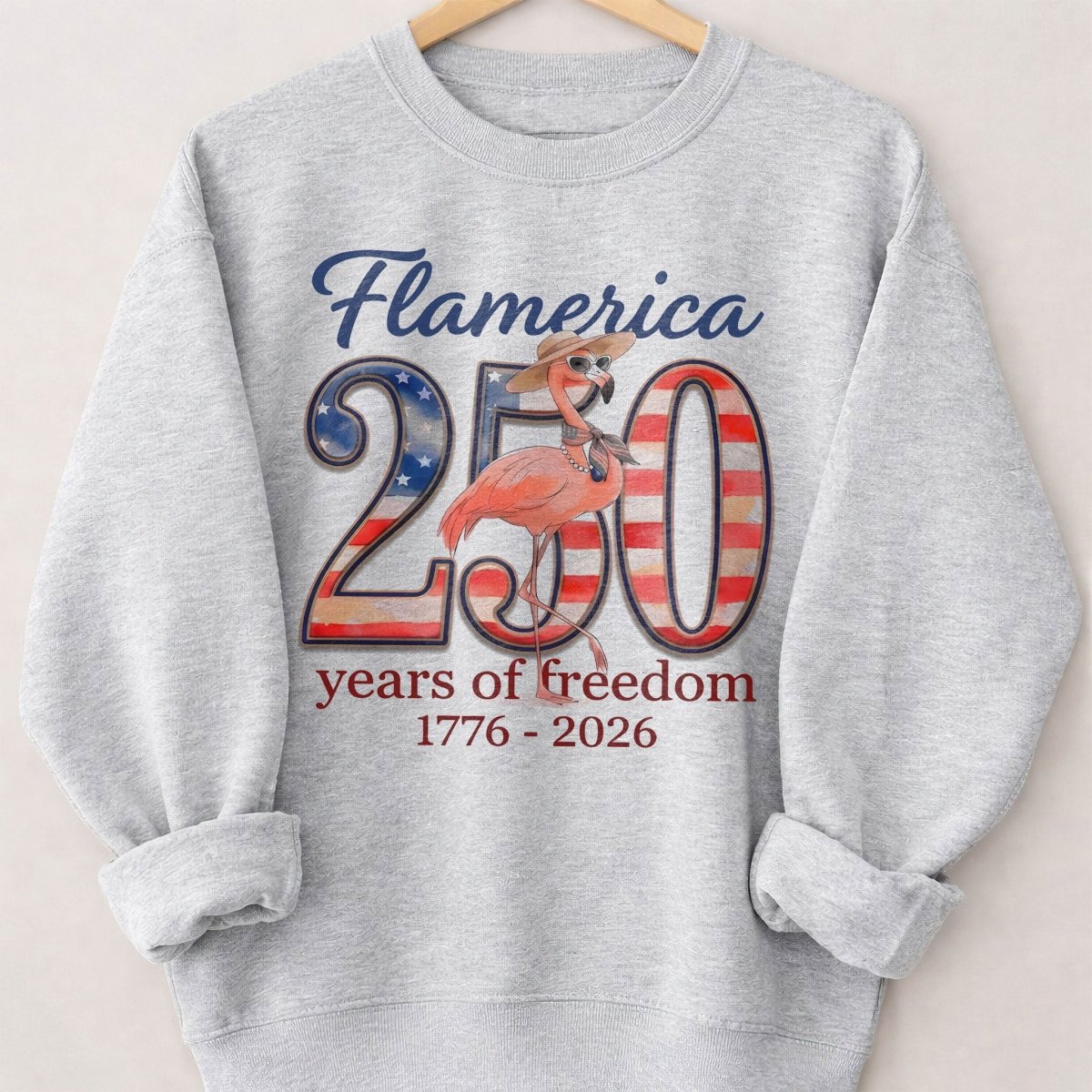Flamerica 250 Years of Freedom - Patriotic Flamingo Summer T-Shirt - FlamingoAholic