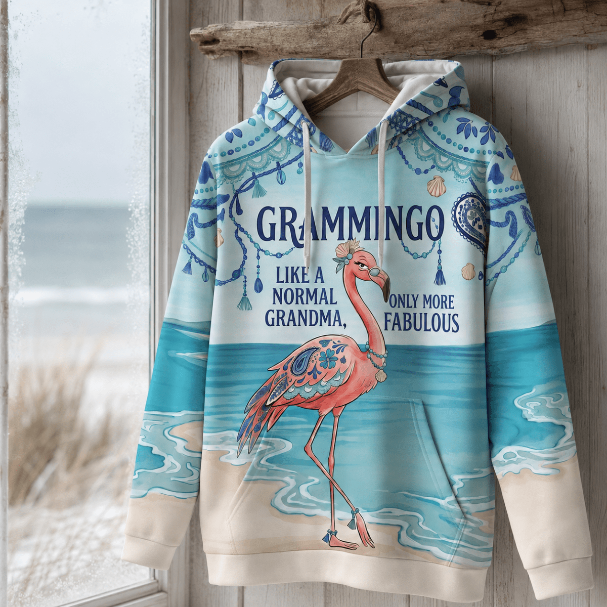 Flamingo Hoodie for Women, Grammingo Grandma Hoodie, Funny Flamingo Gift for Grandma - FlamingoAholic
