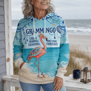 Flamingo Hoodie for Women, Grammingo Grandma Hoodie, Funny Flamingo Gift for Grandma - FlamingoAholic