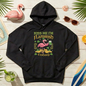 Flamingo Leprechaun 'Kiss Me I'm Flamirish Today' T-Shirt - Funny St. Patrick's Day Tee for Her - FlamingoAholic