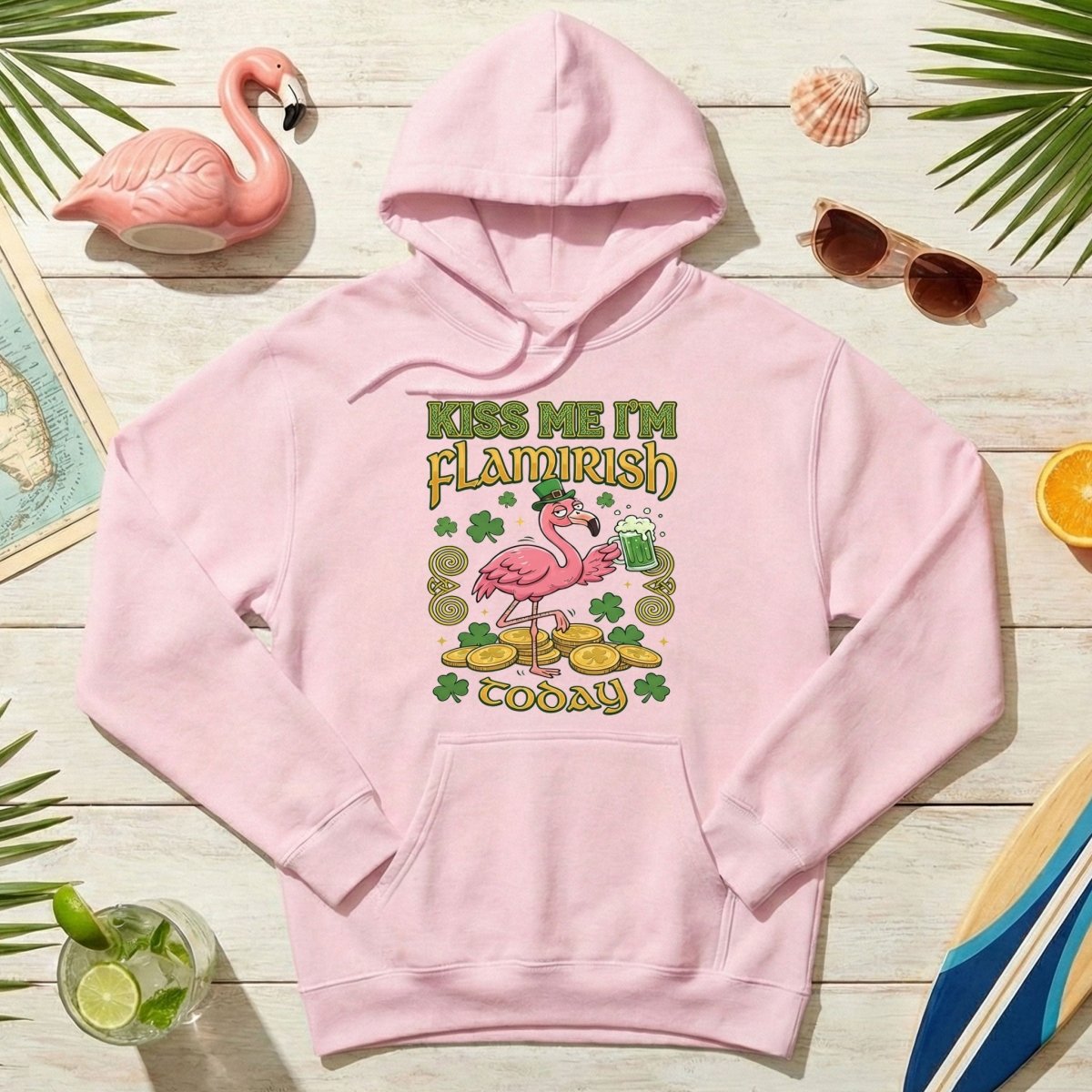 Flamingo Leprechaun 'Kiss Me I'm Flamirish Today' T-Shirt - Funny St. Patrick's Day Tee for Her - FlamingoAholic