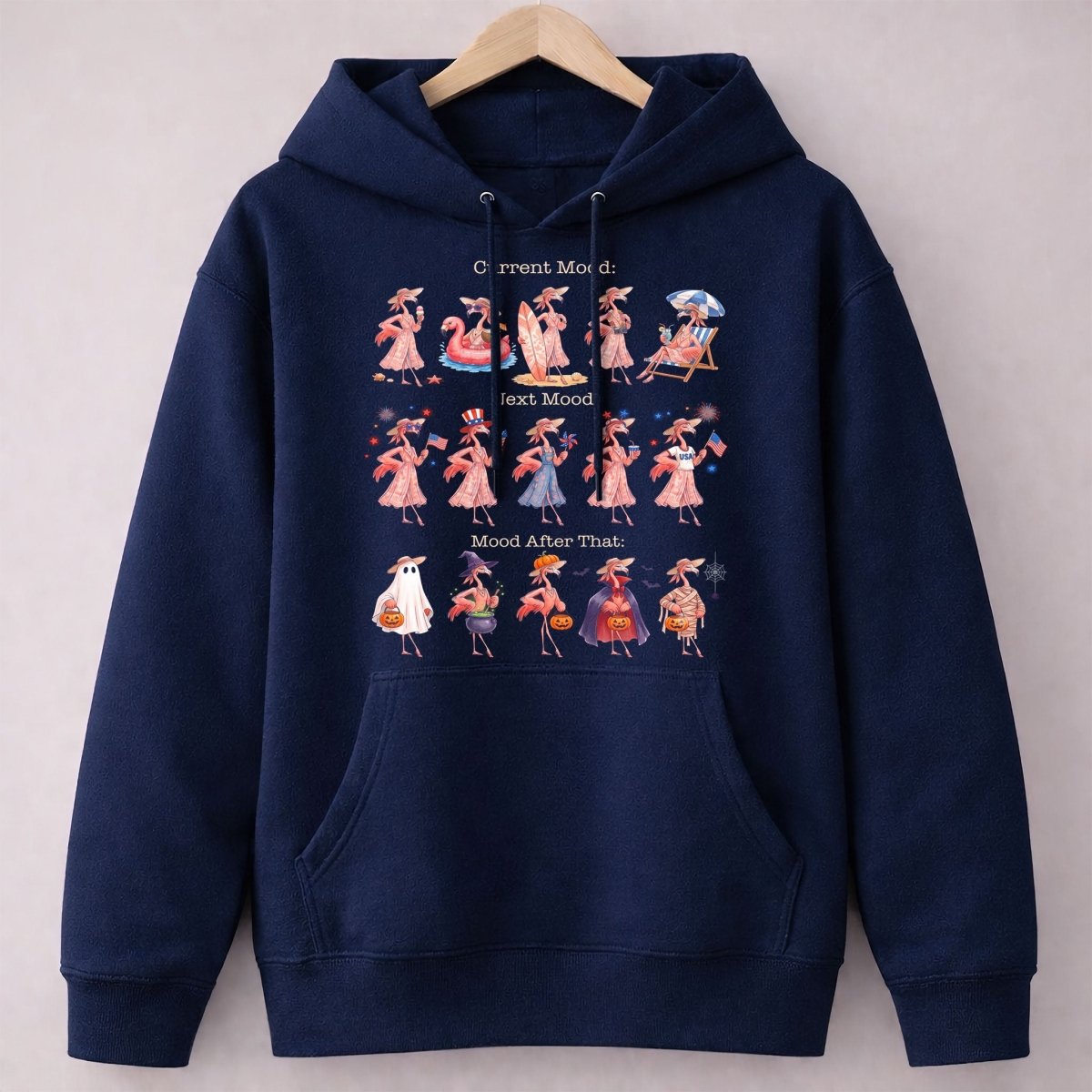 Flamingo Mood Swings Patriotic July 4th & Halloween Shirt - FlamingoAholic