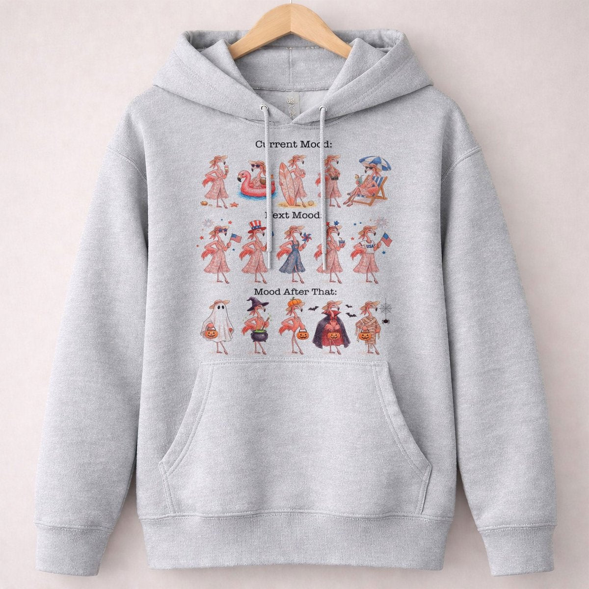 Flamingo Mood Swings Patriotic July 4th & Halloween Shirt - FlamingoAholic