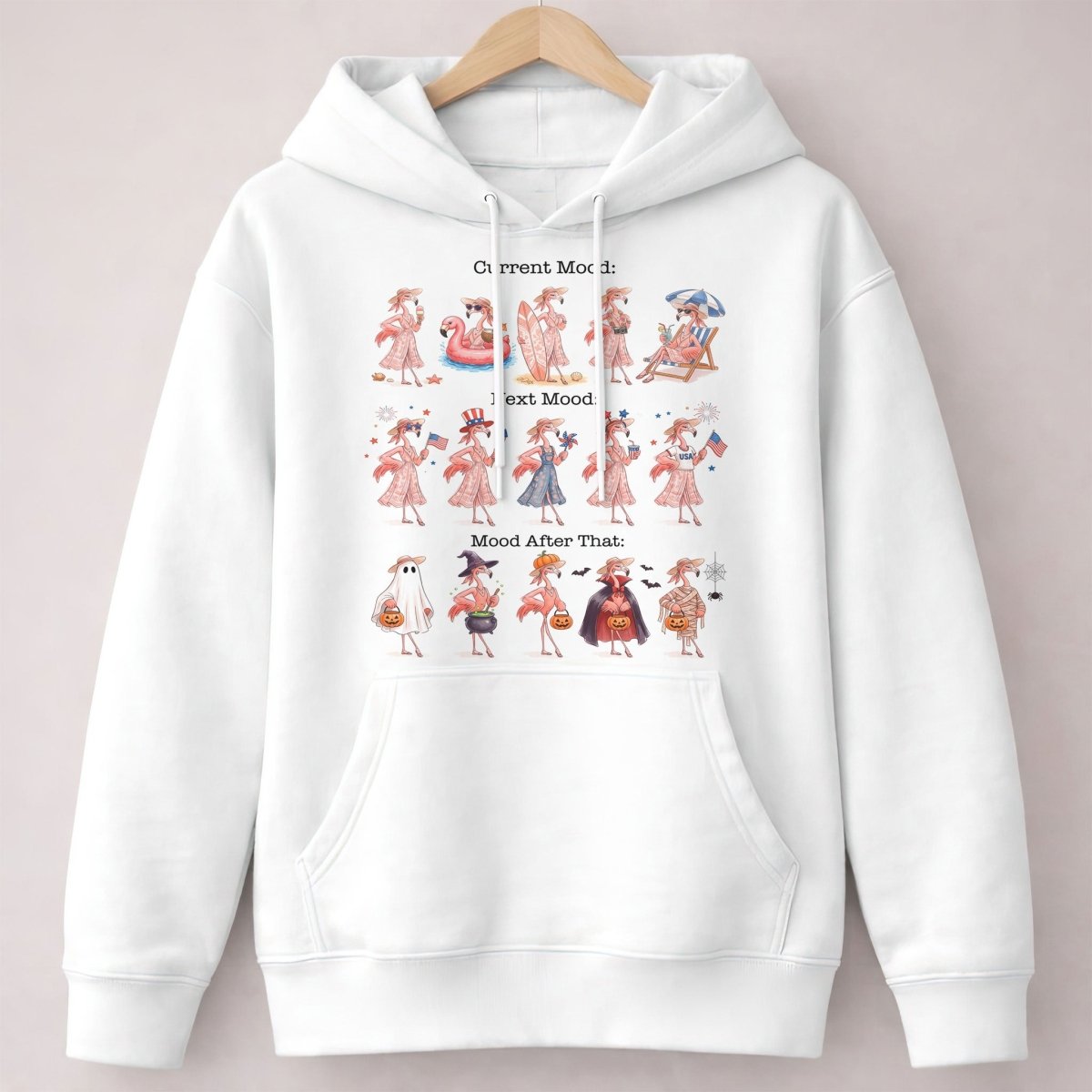Flamingo Mood Swings Patriotic July 4th & Halloween Shirt - FlamingoAholic