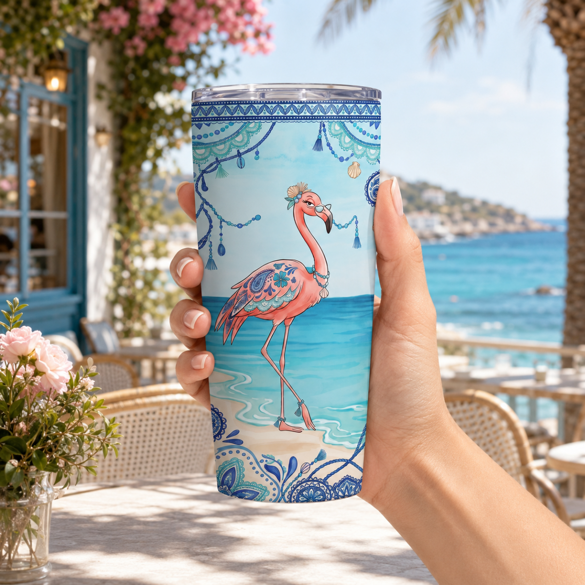 Flamingo Tumbler 20oz for Grandma, Grammingo Stainless Steel Tumbler, Funny Grandma Gift - FlamingoAholic