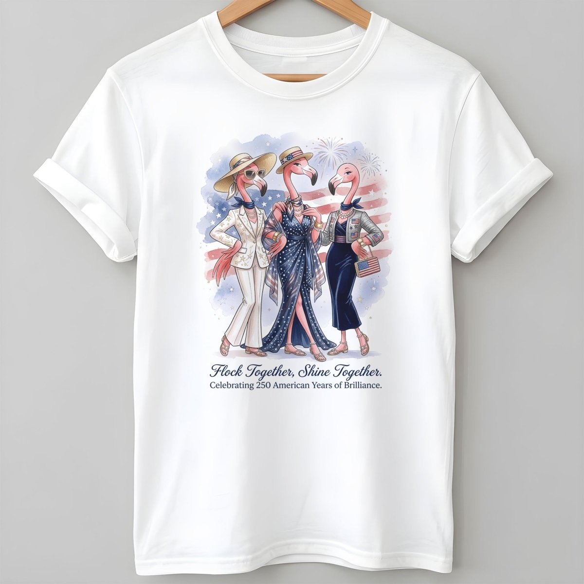 Flock Together, Shine Together: Celebrating 250 Years Shirt - FlamingoAholic