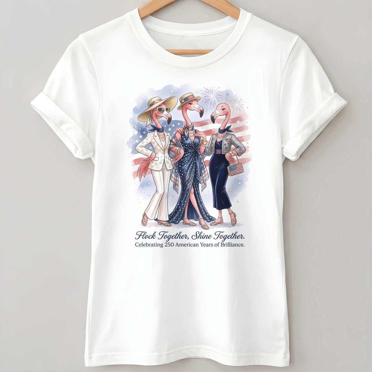 Flock Together, Shine Together: Celebrating 250 Years Shirt - FlamingoAholic
