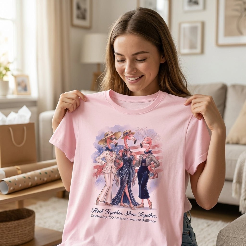 Flock Together, Shine Together: Celebrating 250 Years Shirt - FlamingoAholic