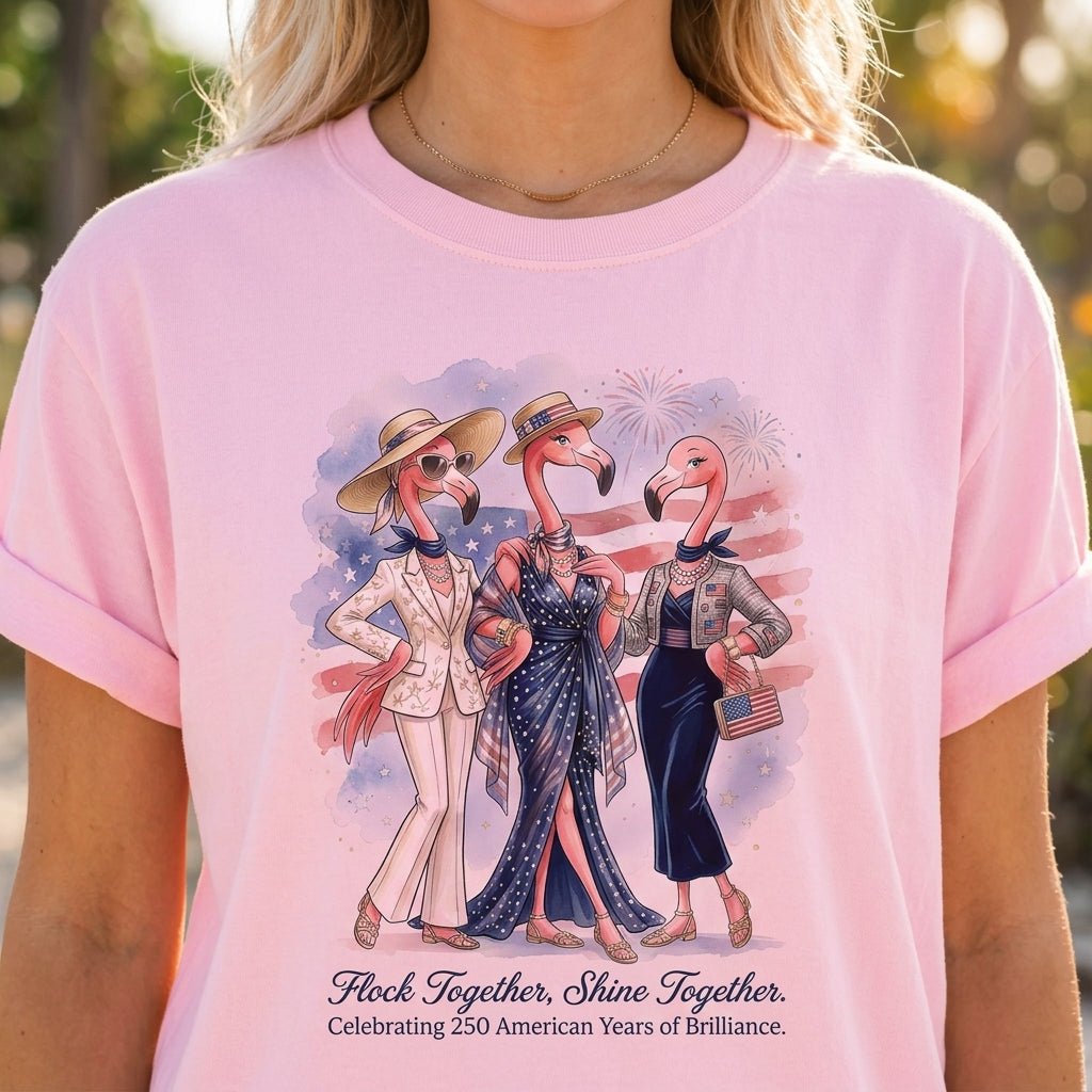 Flock Together, Shine Together: Celebrating 250 Years Shirt - FlamingoAholic