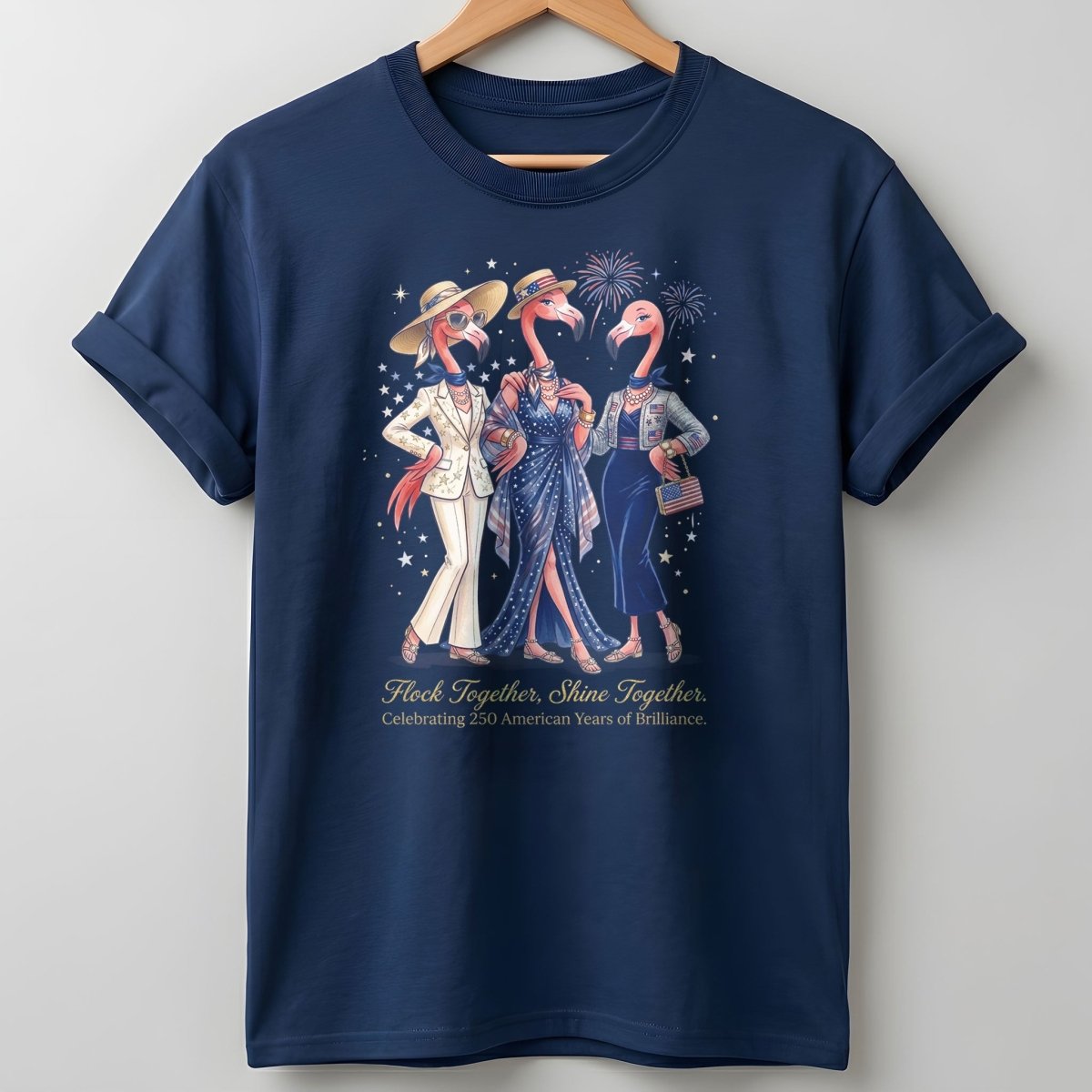 Flock Together, Shine Together: Celebrating 250 Years Shirt - FlamingoAholic