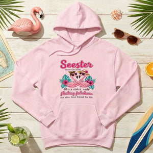Flocking Fabulous Seester Flamingo T-Shirt - Funny Sister Best Friend Gift - FlamingoAholic