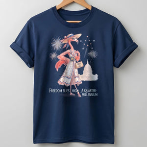 Freedom Flies High A Quarter Millennium Flamingo July 4th Shirt - FlamingoAholic