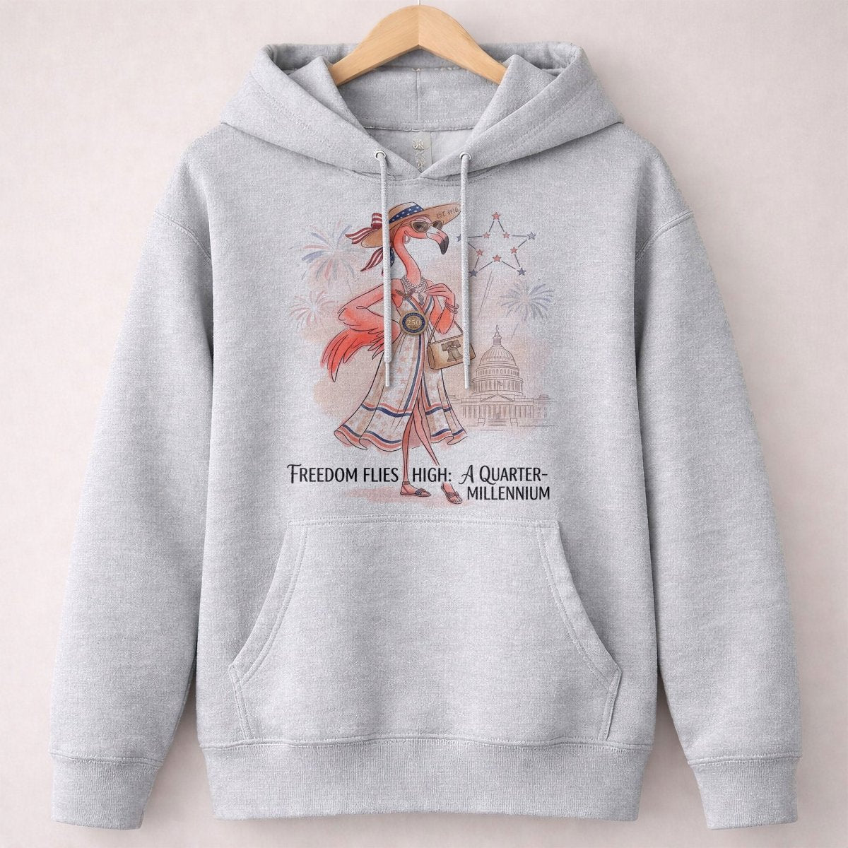 Freedom Flies High A Quarter Millennium Flamingo July 4th Shirt - FlamingoAholic