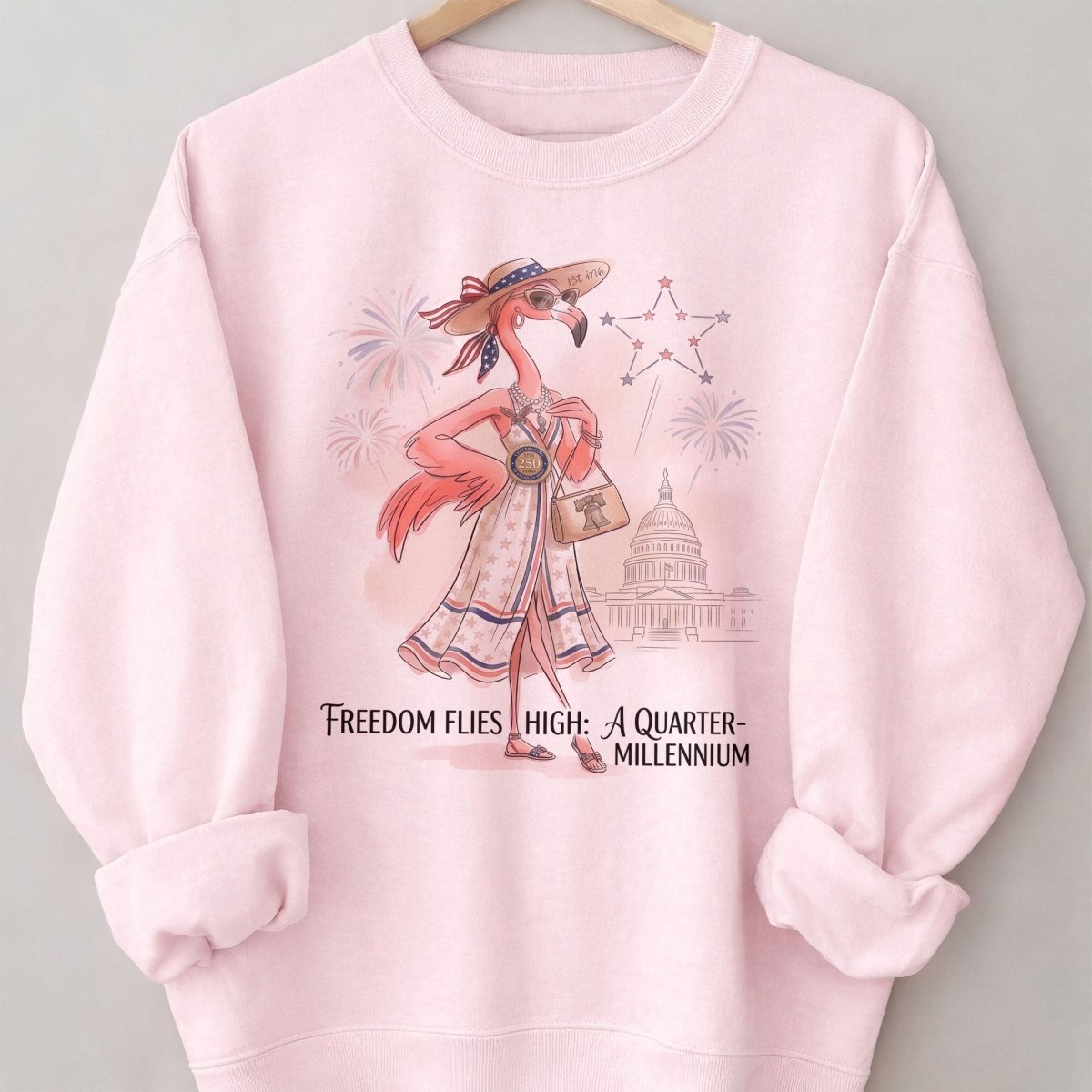 Freedom Flies High A Quarter Millennium Flamingo July 4th Shirt - FlamingoAholic