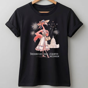 Freedom Flies High A Quarter Millennium Flamingo July 4th Shirt - FlamingoAholic