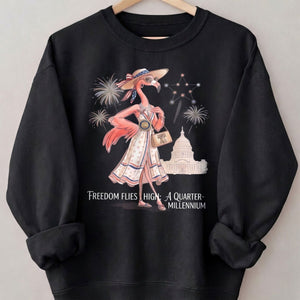 Freedom Flies High A Quarter Millennium Flamingo July 4th Shirt - FlamingoAholic