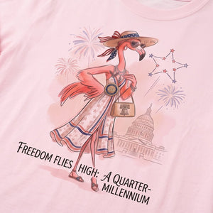Freedom Flies High A Quarter Millennium Flamingo July 4th Shirt - FlamingoAholic