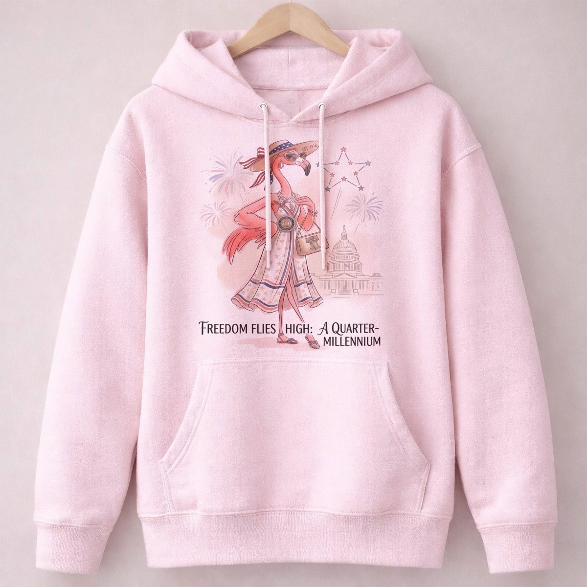 Freedom Flies High A Quarter Millennium Flamingo July 4th Shirt - FlamingoAholic
