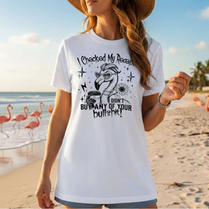 Funny Flamingo Sarcastic Shirt – I Checked My Receipt I Didn’t Buy Any Of Your Bullshit Tee, Sassy Flamingo Graphic T-Shirt - FlamingoAholic
