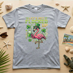 Funny Let's Get Flocked Up St. Patrick's Day Flamingo T-Shirt - Irish Beer Party Tee - FlamingoAholic