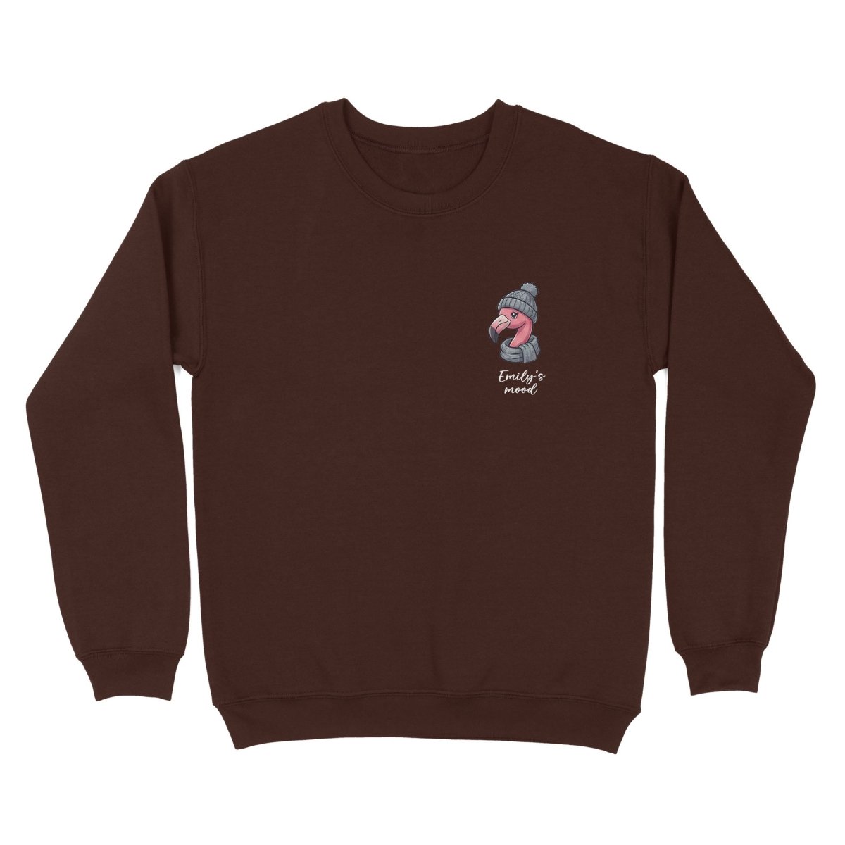 Funny Personalized January Flamingo Sweater - Winter Mood Cozy Heavy Blend - FlamingoAholic