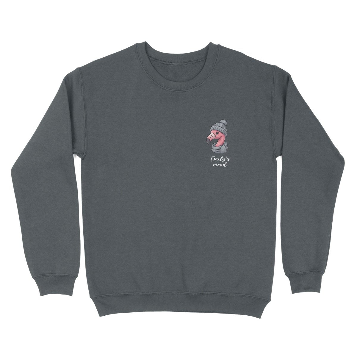 Funny Personalized January Flamingo Sweater - Winter Mood Cozy Heavy Blend - FlamingoAholic