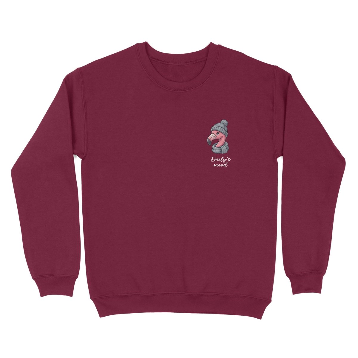 Funny Personalized January Flamingo Sweater - Winter Mood Cozy Heavy Blend - FlamingoAholic