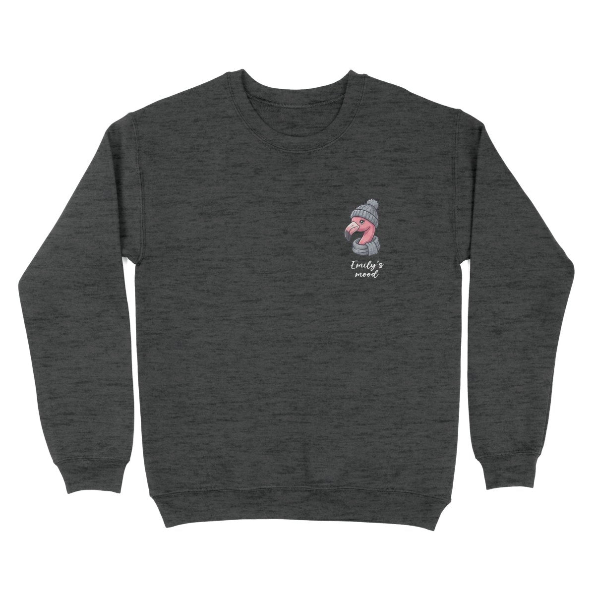 Funny Personalized January Flamingo Sweater - Winter Mood Cozy Heavy Blend - FlamingoAholic