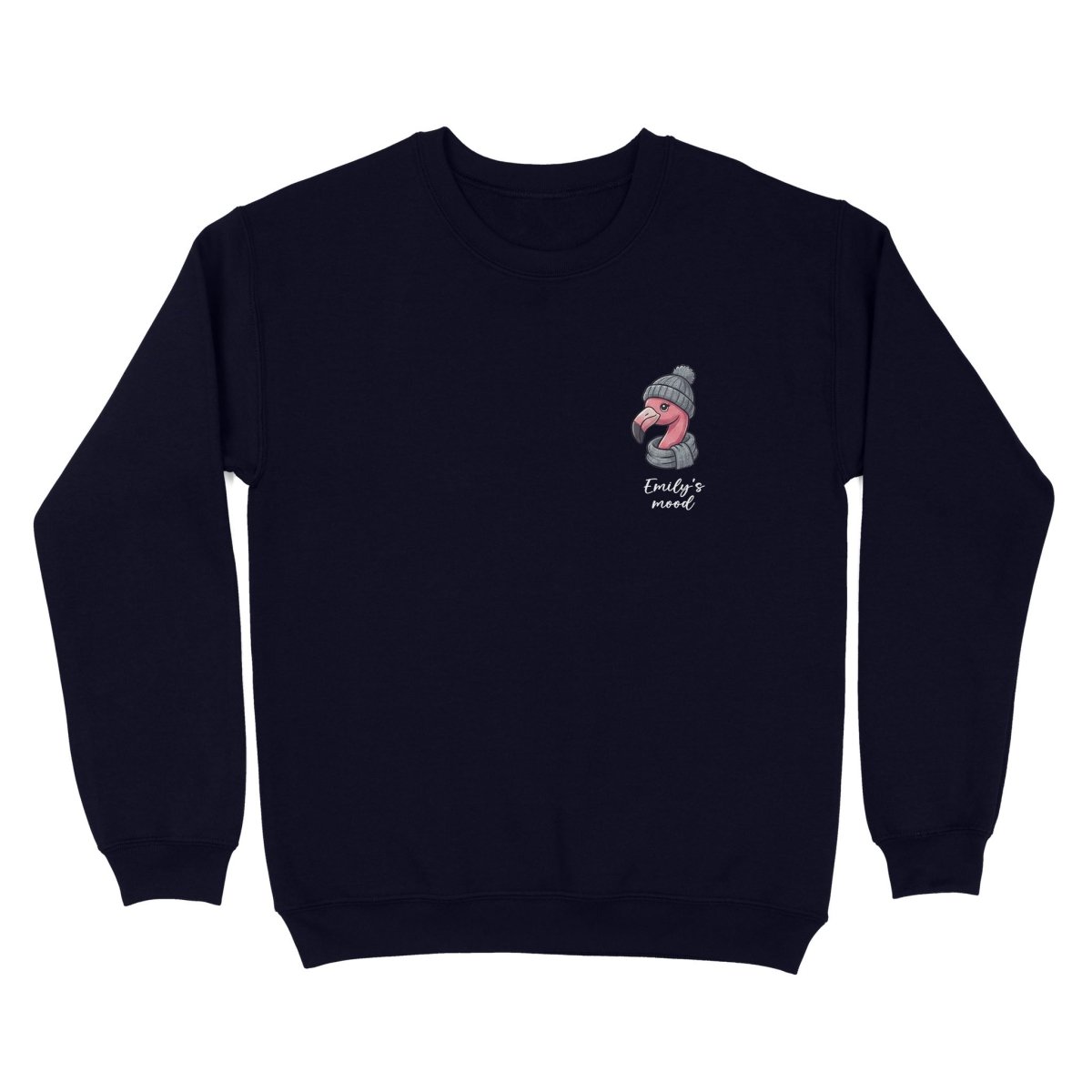 Funny Personalized January Flamingo Sweater - Winter Mood Cozy Heavy Blend - FlamingoAholic