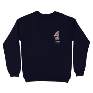 Funny Personalized January Flamingo Sweater - Winter Mood Cozy Heavy Blend - FlamingoAholic