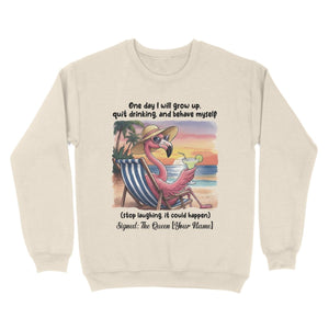 Funny Sarcastic Flamingo Quote Sweater - Personalized "The Queen" Gift for Women - FlamingoAholic