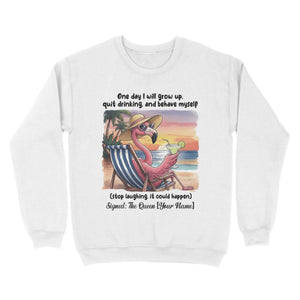 Funny Sarcastic Flamingo Quote Sweater - Personalized "The Queen" Gift for Women - FlamingoAholic